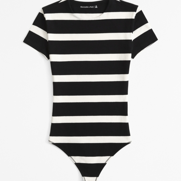 Black and White Striped Bodysuit - Picture 1 of 2